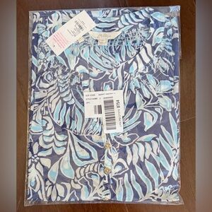 Lilly Pulitzer Elsa top xl sapphire pool summer